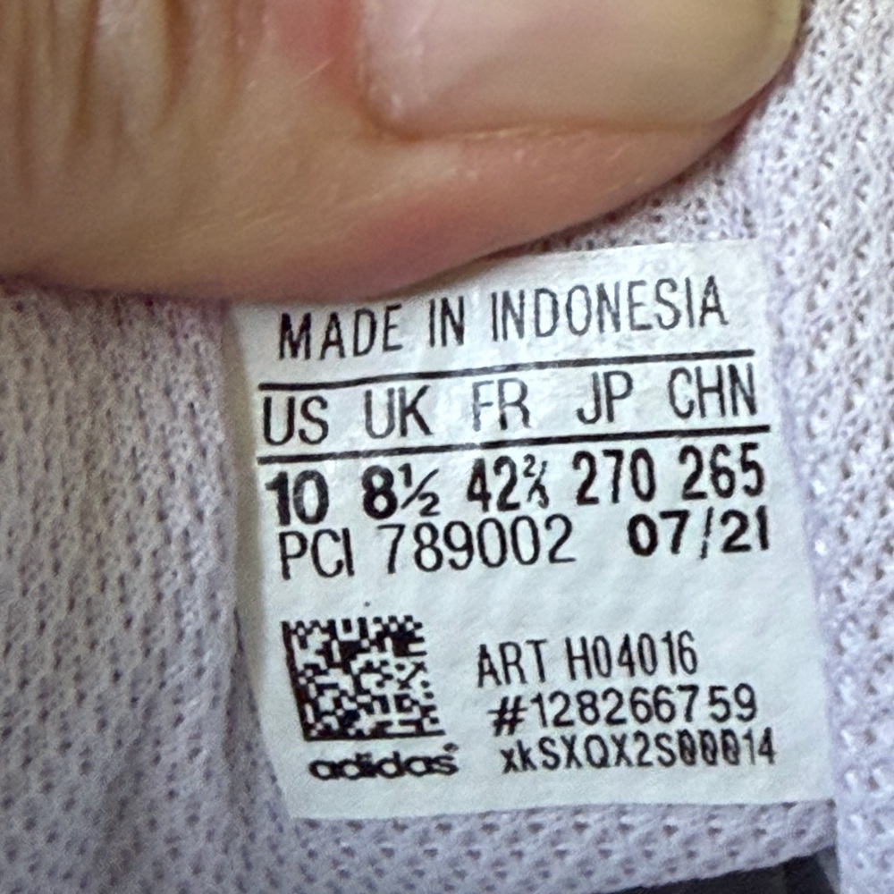 Adidas Superstar White and Burgundy Sneakers - Picture 7 of 8